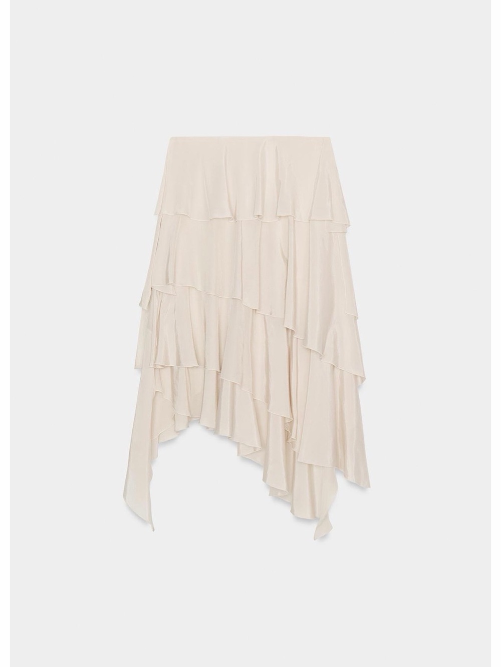 Zara ZW Collection Flowy Ruffled Skirt NWT